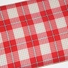 Tartan xadrez vermelho e branco