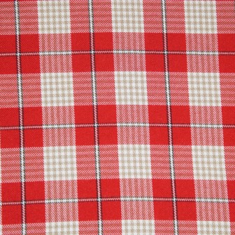 Tartan xadrez vermelho e branco
