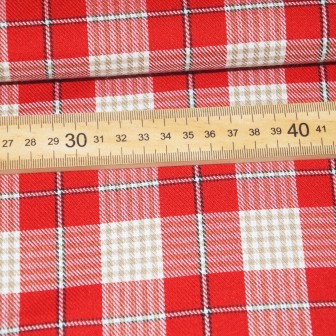 Tartan xadrez vermelho e branco