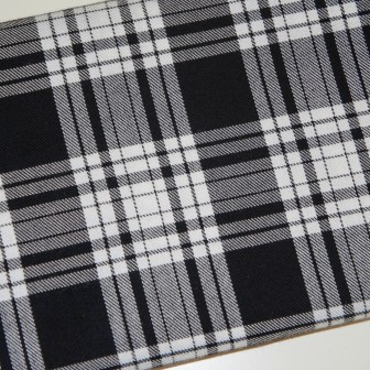 Tartan xadrez branco e preto
