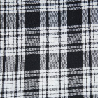 Tartan xadrez branco e preto