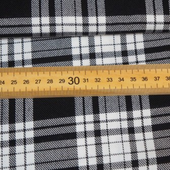 Tartan xadrez branco e preto