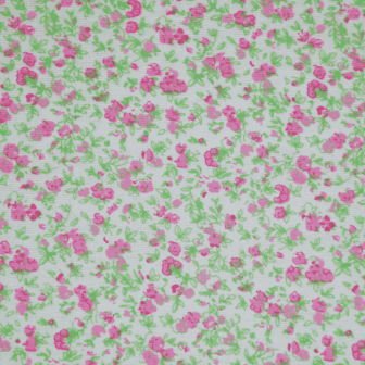 Flanela com Flores em Rosa