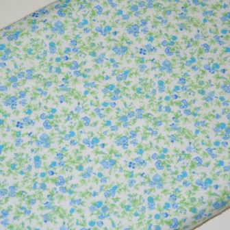Flanela com Flores em Azul