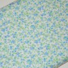 Flanela com Flores em Azul