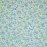 Flanela com Flores em Azul
