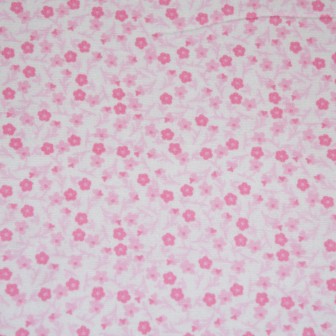 Flanela com Flores em Rosa