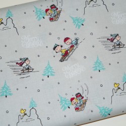 TECIDO de Natal Snoopy- Branco