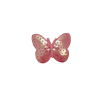 Borboleta Brilhante Rosa (Lantejoulas) - Aplicação Termocolante