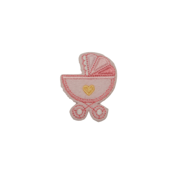 Carrinho de Bebé Rosa - Aplicação Termocolante
