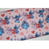 Tecido do Stich com corações