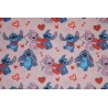 Tecido do Stich com corações