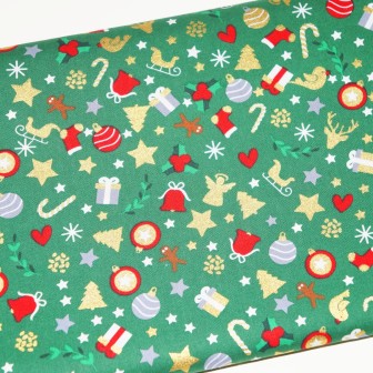 Tecido de Natal com Árvores de Natal